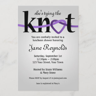 Invitation Wedding shower du noeud (PUR)
