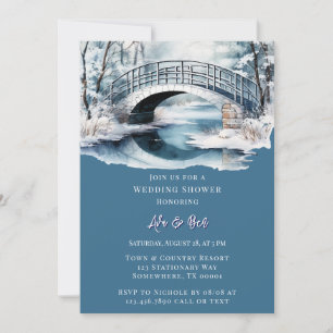 Invitation Wedding shower du pont du cours d'eau de la campag