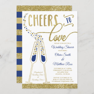 Invitation wedding shower, Faux Parties scintillan