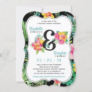 Invitation Wedding shower florale, Tropical