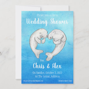 Invitation wedding shower Manatees