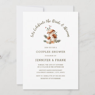 Invitation Wedding shower marié et champignon champignon mari