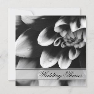 Invitation Wedding shower noir blanc dahlia Couples