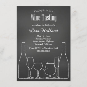 Invitation Wedding shower nuptiale d'échantillon de vin de