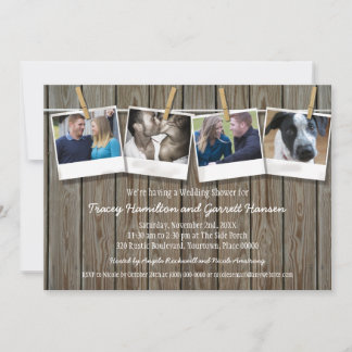Invitation Wedding shower photo de la ligne de vêtements rust