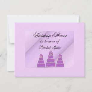 Invitation Wedding shower Purple Cakes