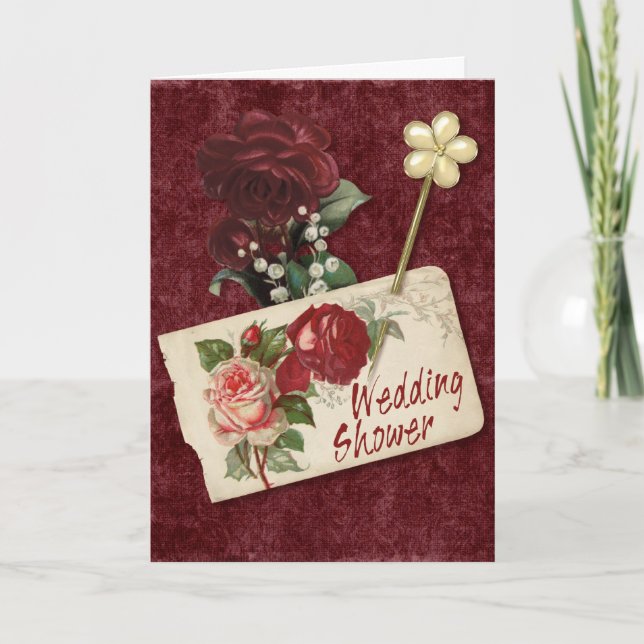 Invitation Wedding shower rose de cru (Devant)