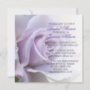 Invitation Wedding shower Rose élégant et luxueux