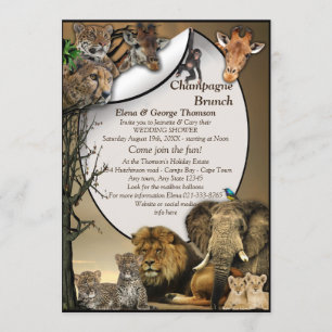 Invitation Wedding shower Safari Outdoor