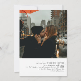 Invitation Wedding shower simple à thème photo