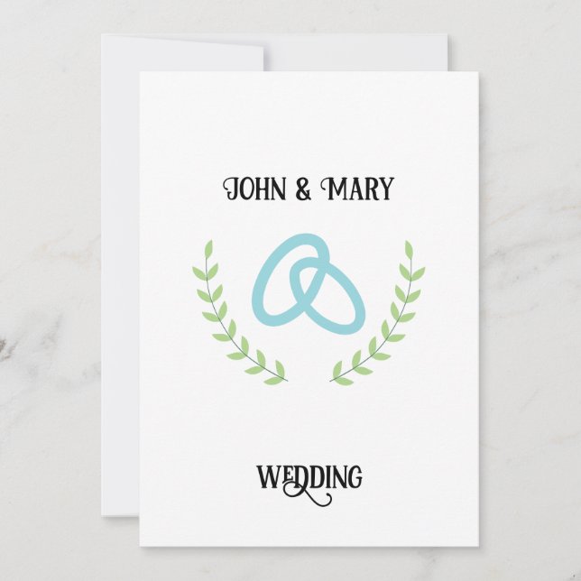 Invitation Wedding Tag  announcement  (Devant)