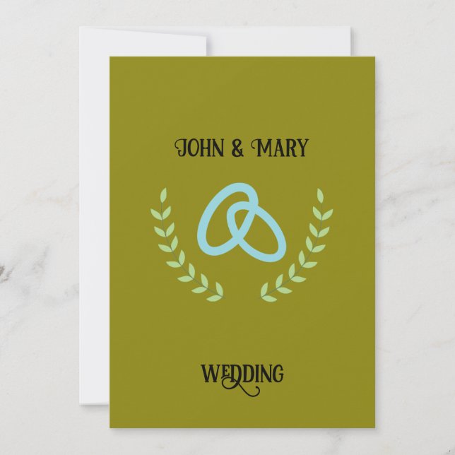 Invitation Wedding Tag  announcement  (Devant)