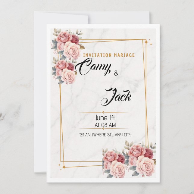 Invitation Weeding  (Devant)