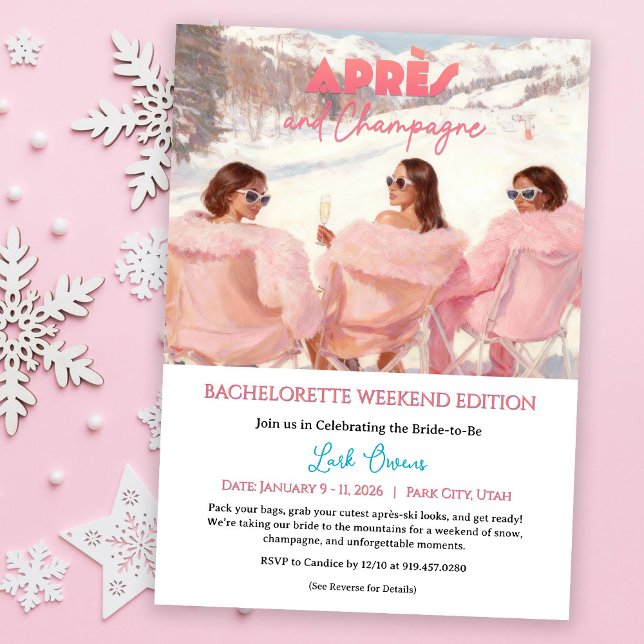 Invitation Week-end d'adieu Après & Champagne (Créateur téléchargé)