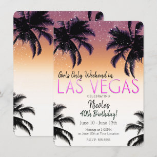 Invitation Week-end d'anniversaire pour filles à Las Vegas en