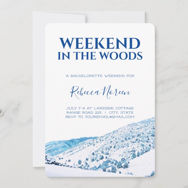 Invitation Week-end dans le Woods Bachelorette Party Invitati (Devant)