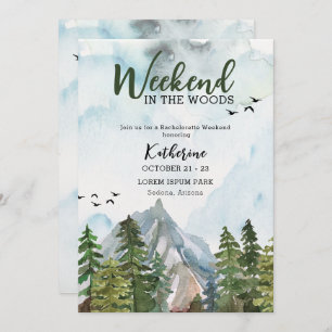 Invitation Week-end dans les bois week-end bachelorette