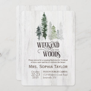 Invitation Week-end dans l'invitation de Woods