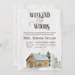 Invitation Week-end dans l'invitation de Woods