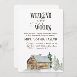 Invitation Week-end dans l'invitation de Woods
