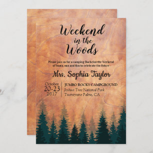 Invitation Week-end dans l'invitation de Woods