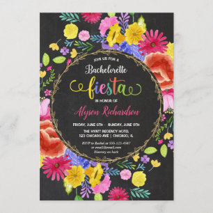 Invitation Week-end de Bachelorette de fiesta