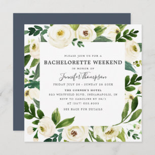 Invitation Week-end de Bachelorette Floral et Verdure
