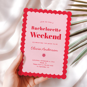 Invitation Week-end de bachelorette Itinéraire
