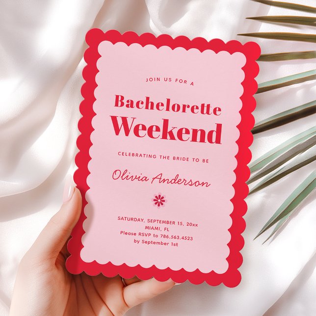 Invitation Week-end de bachelorette Itinéraire (Créateur téléchargé)