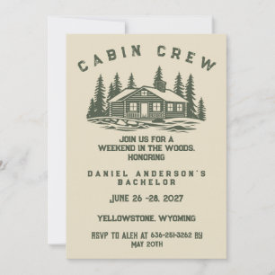 Invitation Week-end de camping personnalisé pour enterrement