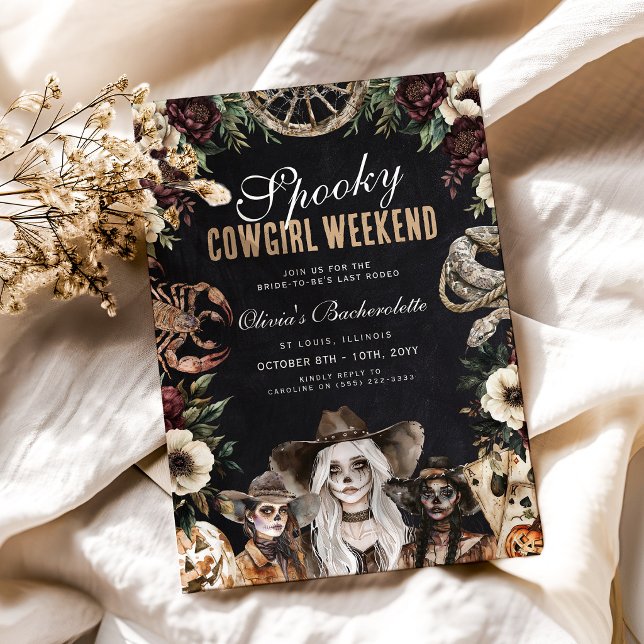 Invitation Week-end de célibataire de cowgirl effrayante de l (Créateur téléchargé)