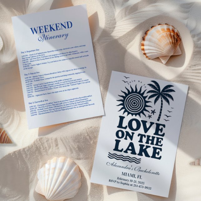 Invitation Week-end de célibataire Love on the Lake (Créateur téléchargé)