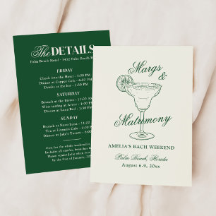 Invitation Week-end de célibataire Margs & Matrimony