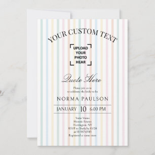 Invitation Week-end de fête de bachelorette à rayures vintage