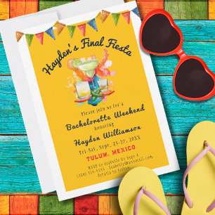 Invitation Week-end de Fiançailles sur le thème mexicain de l