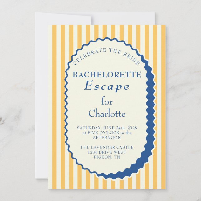 Invitation Week-end de jeune fille (Devant)
