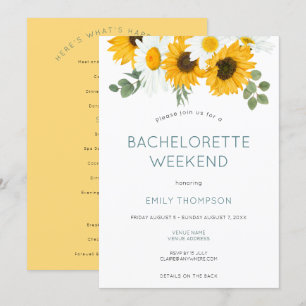 Invitation Week-end de la fête de la bachelorette itinérante
