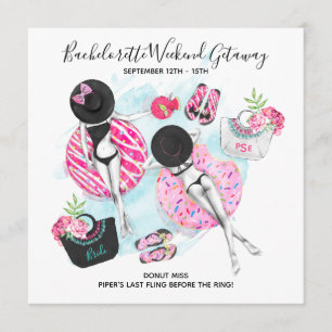 Invitation Week-end de plage de Bachelorette