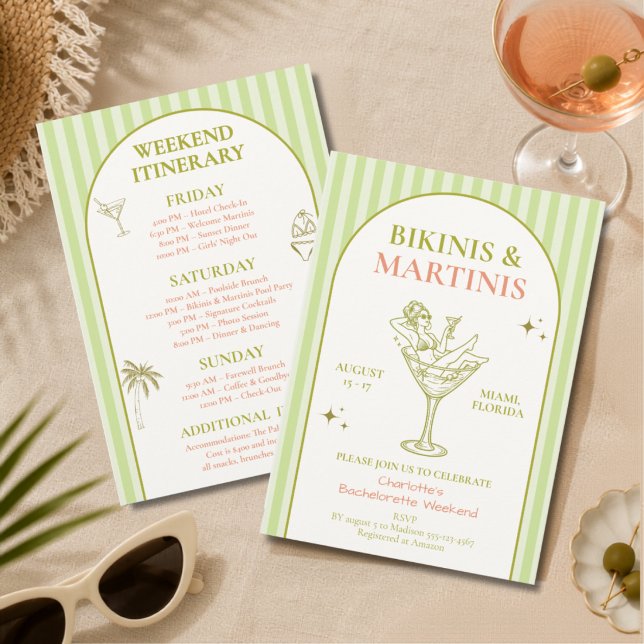 Invitation Week-end d'enterrement avec Bikinis et Martinis (Créateur téléchargé)