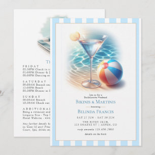Invitation Week-end d'enterrement Bikinis et Martinis