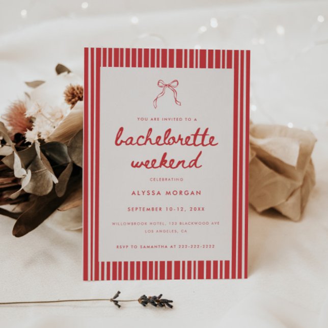 Invitation Week-end d'enterrement de vie de jeune fille à nœu (Créateur téléchargé)
