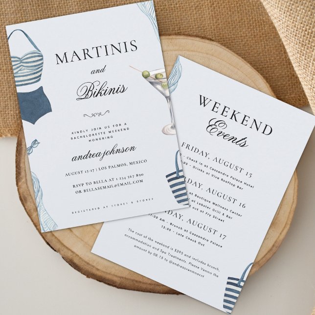 Invitation Week-end d'enterrement de vie de jeune fille Bikin (Créateur téléchargé)