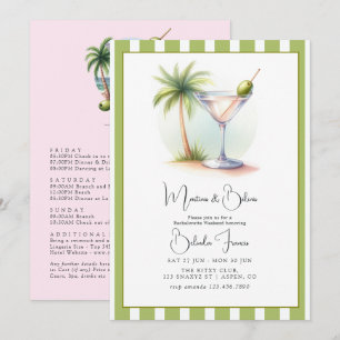 Invitation Week-end d'enterrement de vie de jeune fille Marti