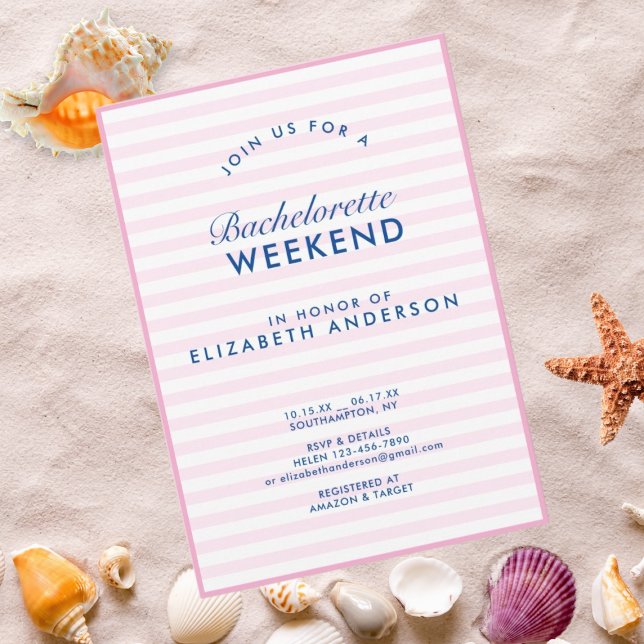 Invitation Week-end d'enterrement Rétro Moderne Vintage Rose (Créateur téléchargé)