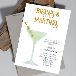Invitation Week-end du Bikinis et Martinis Bachelorette Party