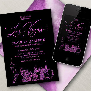 Invitation Week-end du Las Vegas Strip Bachelorette Party
