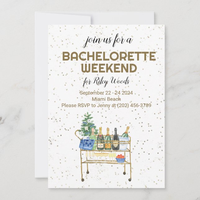 Invitation Week-end Enterrement de Vie de Jeune Fille Grandmi (Devant)