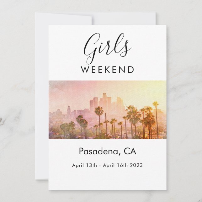 Invitation Week-end entre filles à Los Angeles pour l'enterre (Devant)