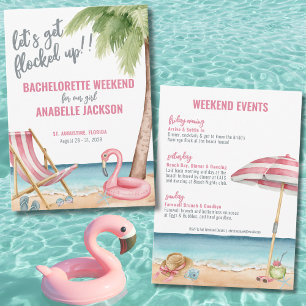 Invitation Week-end entre filles drôle de plage enterrement d