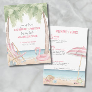 Invitation Week-end entre filles, enterrement de vie de jeune